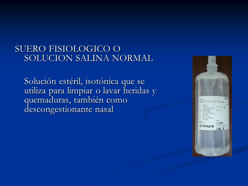 Suero fisiologico sirve para limpiar heridas